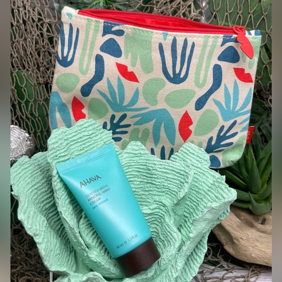 NEW COSMETICS MAKEUP BAG & AHAVA Mineral Hand Cream BUNDLE SET LOT - Picture 2 of 7